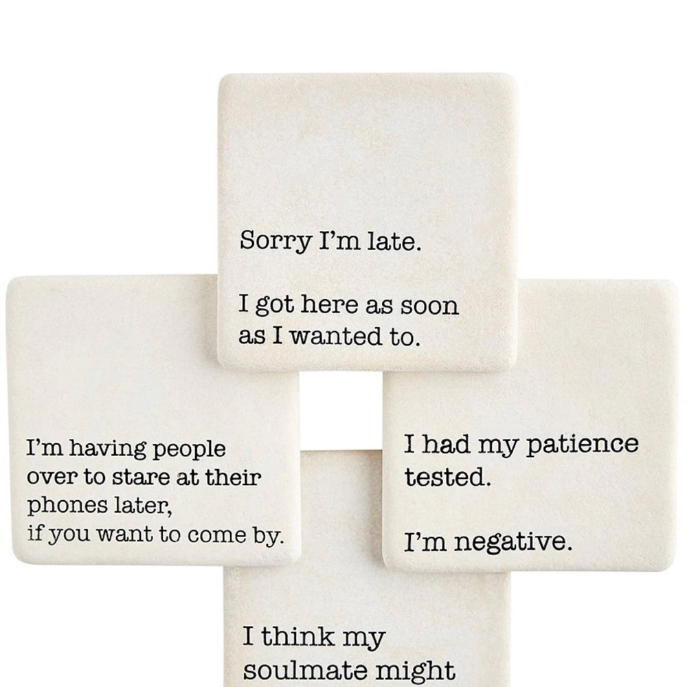 Mud Pie 4 piece coaster set
